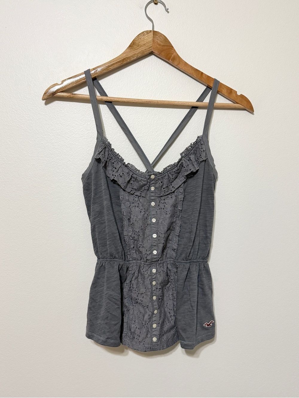 Vintage Deadstock Hollister Cami Tank Lace Size Medium NEW NWT VTG Y2K